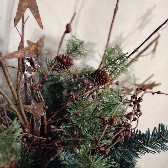 Primitive Faux Winter Arrangement - Picture 3 of 9